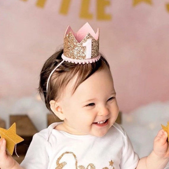 Bébé enfants Pet Glitter Sequin Crown, chapeau de fête d