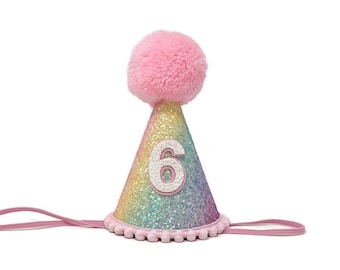 Ombre Rainbow Party Hat