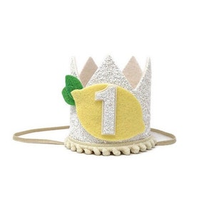 Lemon Birthday Party, Fruit Birthday Hat, Crown, Summer Birthday, Little Blue Olive Crown, First Birthday