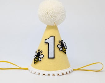 Cumpleaños de abeja, sombrero de cumpleaños de abeja, fiesta de abejas, abeja de miel, cumpleaños de miel y abeja, fiesta de cumpleaños de verano, sombrero de abeja, pastel smash