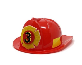 Fireman Hat || Fireman Birthday Party Hat || Fireman Theme Birthday Party|| Boy Birthday Outfit || Fireman