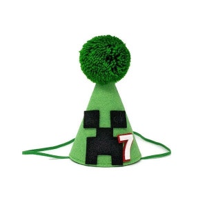 Video Game Inspired Birthday Party Hat, Birthday Hat, Gaming Birthday, Video Game Party, Little Blue Olive