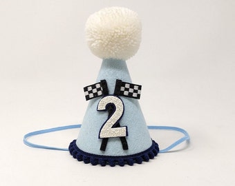 Two Fast Birthday Hat for Boys - Race Car Second Birthday Decoration, Two Fast Birthday Decor, 2nd Birthday Crown for Boys,