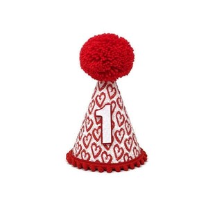 Girls First Birthday, Valentine's Birthday, Heart Birthday Hat, Valentine's Day Party, Heart Party Hat, Little Blue Olive