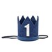 Over The Moon ONE Party Hat with Laurel Wreath Embroidery, Blue