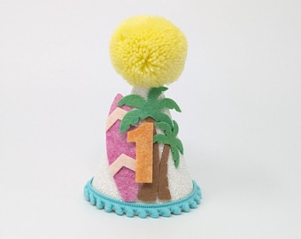 Surfboard Birthday Hat: Tropical First Birthday Party