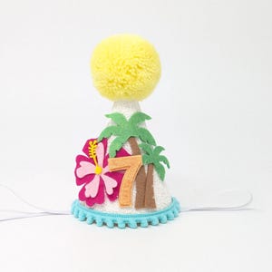 Girl&#39;s surf Birthday, the big one birthday party, Surfboard Birthday Hat, Tropical Birthday Vacation, Summer Birthday