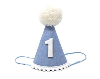 Baby Blue Birthday Party Hat, Birthday Party Hat, Boys first birthday, Baby Blue Party Hat, Little Blue Olive, Felt Party Hat