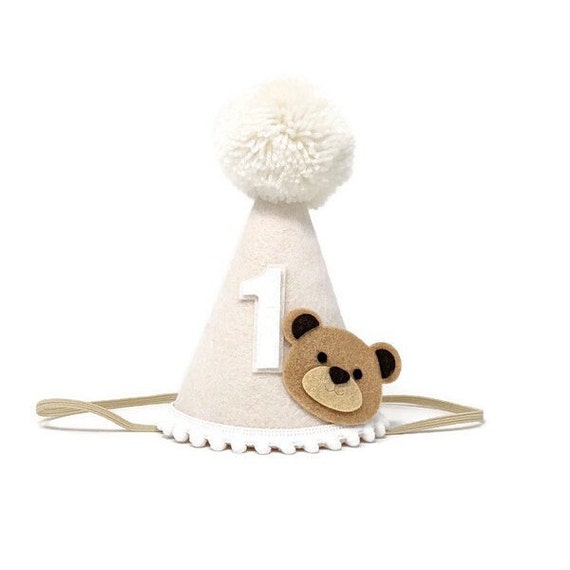 Couronne D'ours Pailletée Pour 1er Anniversaire Bébé - Chapeau De Fête Avec Ours En Peluche Pour Photos Et Célébrations