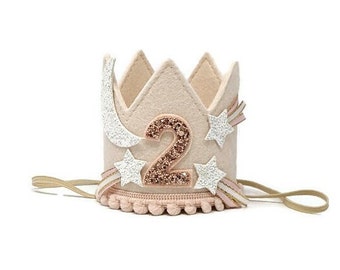 Two the Moon, Birthday Crown, Stars and Moon Birthday, Girl's Two the moon Birthday, Crown