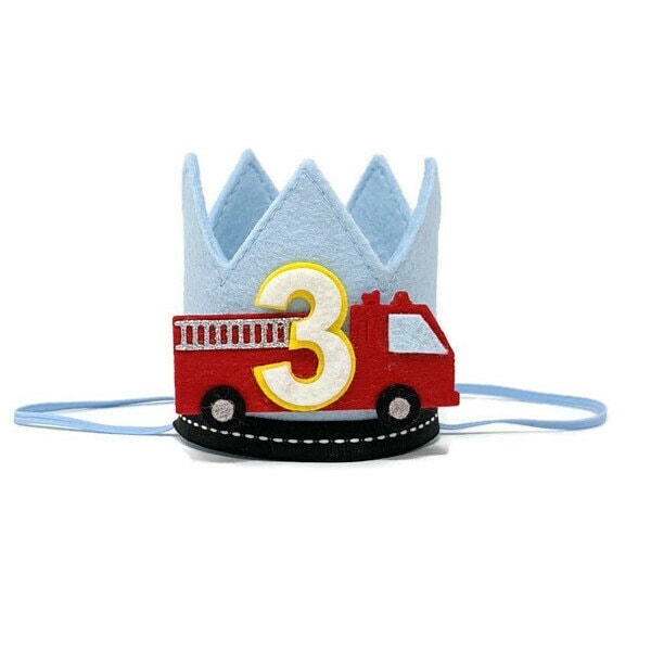 Fireman Birthday, Firetruck, Firetruck Birthday Crown,  Fireman Birthday Party, Little Blue Olive, Fireman Theme Party