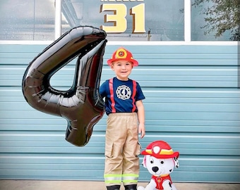 Fireman Hat || Fireman Birthday Party Hat || Fireman Theme Birthday Party|| Boy Birthday Outfit || Fireman