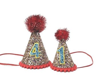 Circus Birthday Party Hat, Circus Birthday, Confetti Party Hat, Little Blue Olive, First Birthday