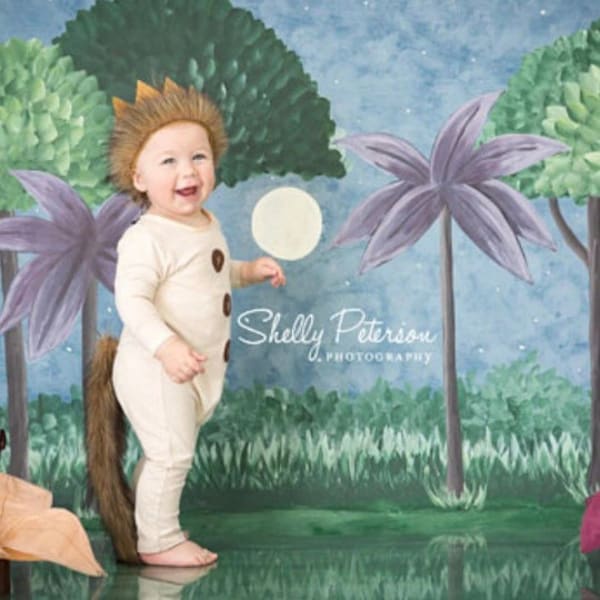 Where The Wild Things Are Crown || Fur Tail Costume || First Birthday Where The Wild Things Are Costume || Wild One Crown Tail