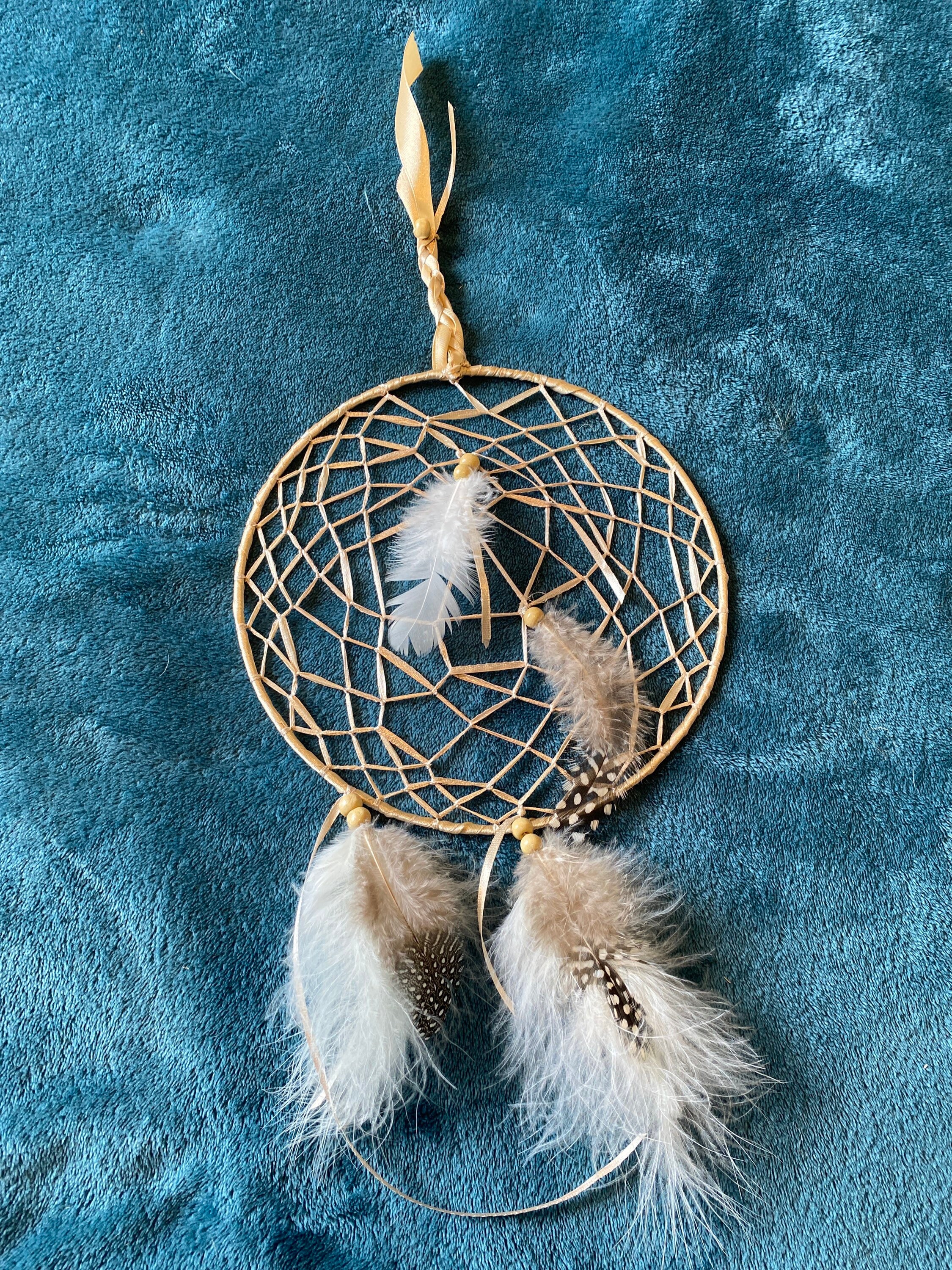 Dreamcatcher Plumes d'oie et Perles en Bois