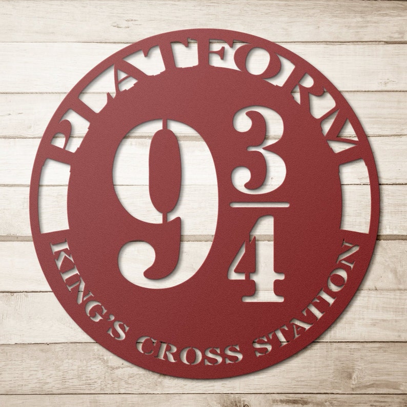 Platform 9 and 3 Quarters Sign for Potterheads, Metal Wall Art - Etsy