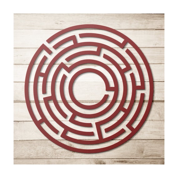 Labyrinth Wall Art Maze Metal Art Maze Wall Art Minimalist Etsy