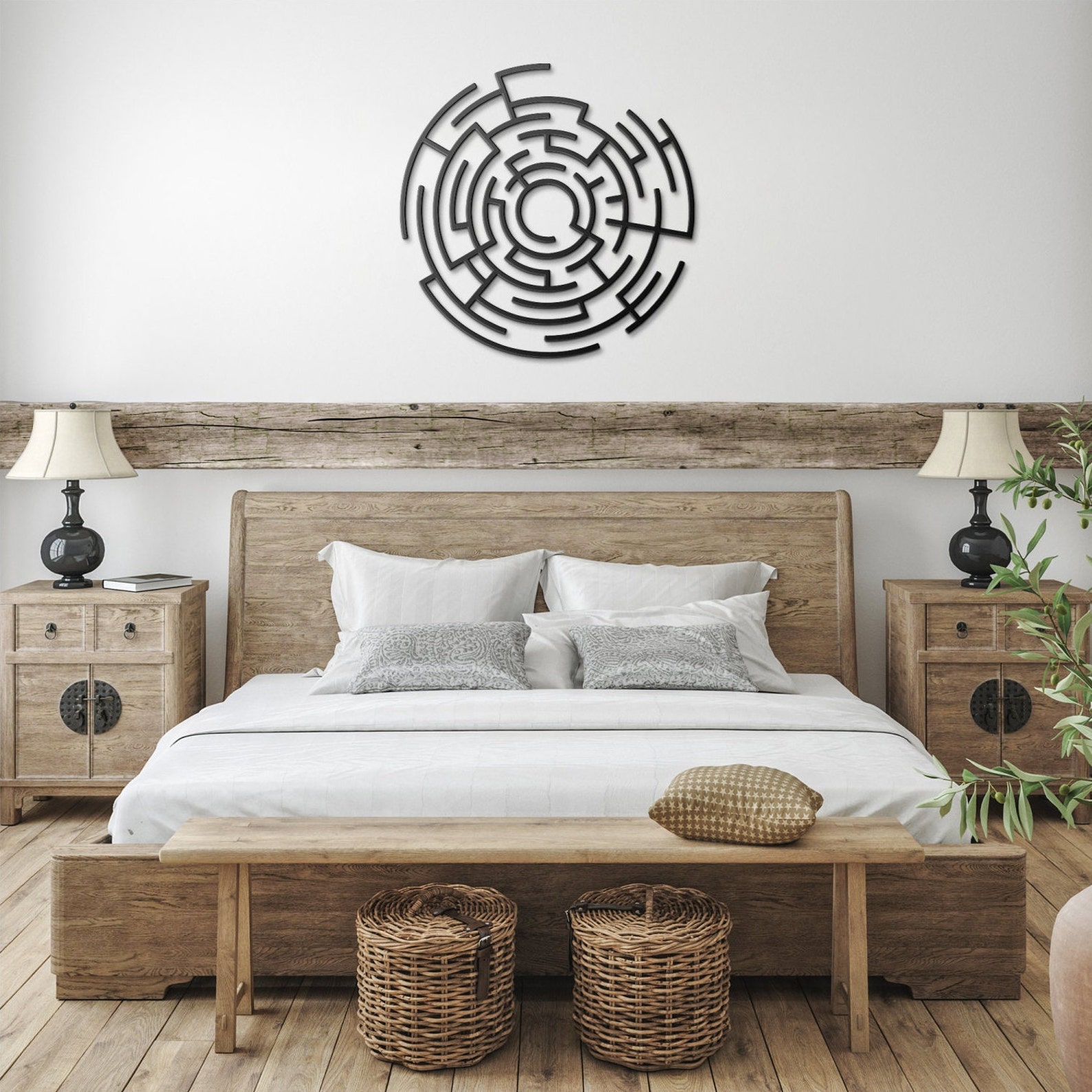 Labyrinth Wall Art, Maze Metal Art, Maze Wall Art, Minimalist Wall Art