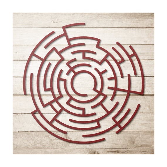 Labyrinth Wall Art Maze Metal Art Maze Wall Art Minimalist Etsy