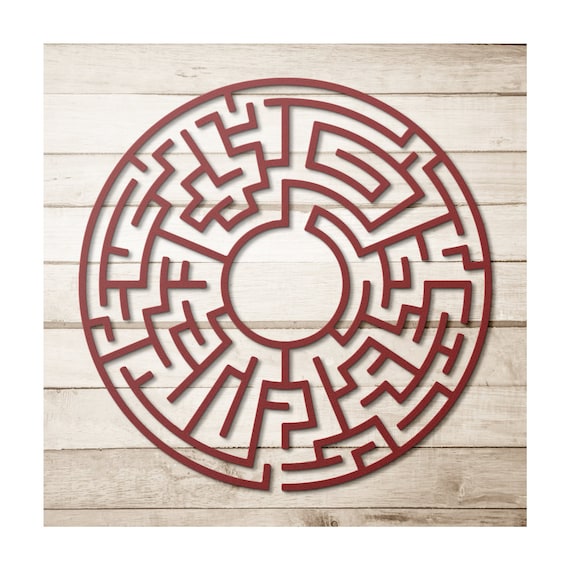 Labyrinth Wall Art Maze Metal Art Maze Wall Art Minimalist Etsy