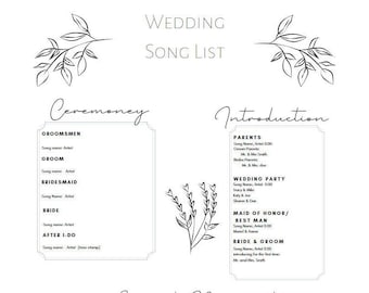 Wedding Music planning document