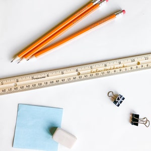 Personalized Wood 12 Inch Ruler with cm | Student Name Ruler | Laser Engraved | Back to School | Teacher Gift | Customized Ruler | Quote