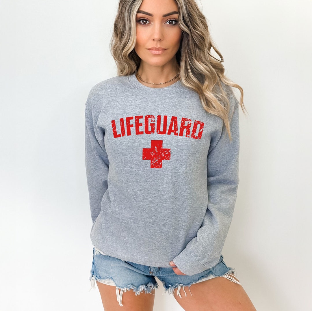 Lifeguard Sweatshirt, Lifeguard Sweater, Beach Rescue Hoodie, Lifesaver