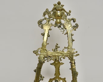 Vintage französische viktorianische Barock-Art-goldene Messingstaffelei