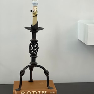 Baluster Babe - Vintage Hand Forged Brutalist Table Lamp