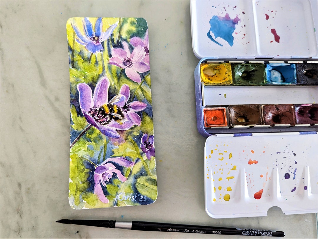 Wild Anemones - Cyprus Spring Flowers Original Watercolor Hand Painted ...