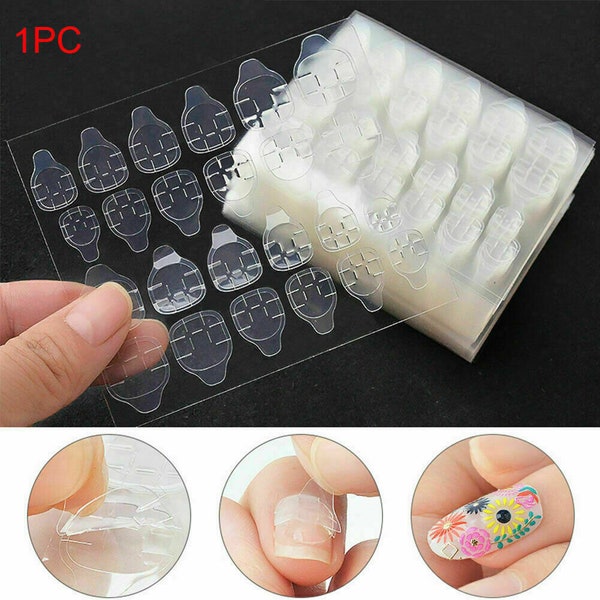 Double-Sided Nail Glue Tabs Sticker Adhesive False Nail Jelly Gel Glue Tabs