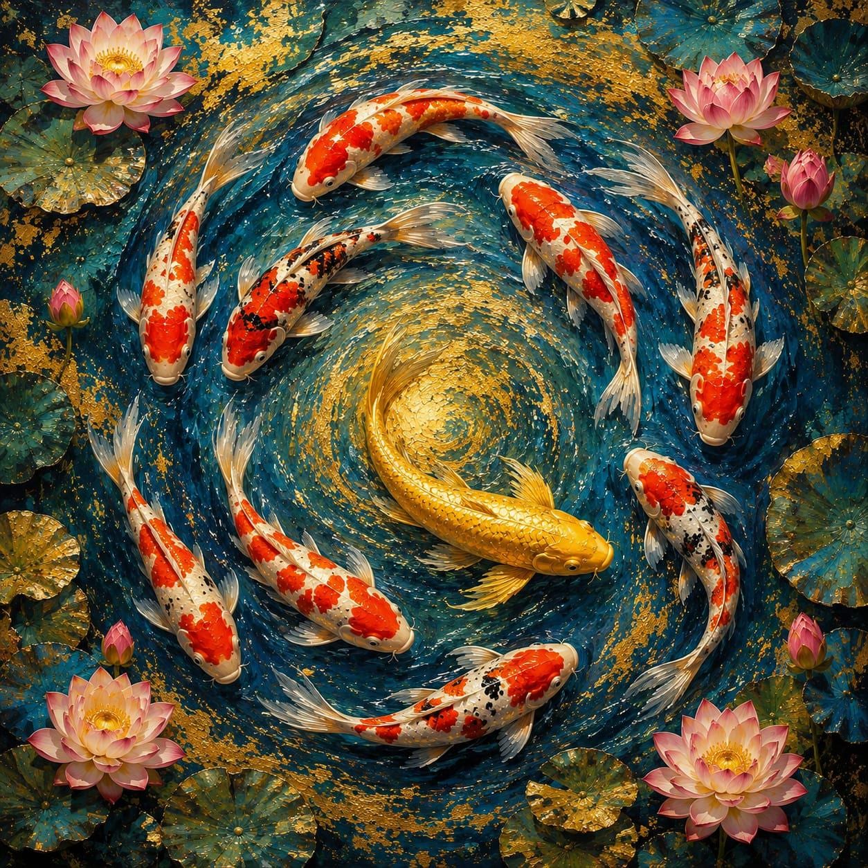Golden Koi - Etsy