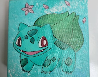 Bulbasaur acrylic tiny canvas