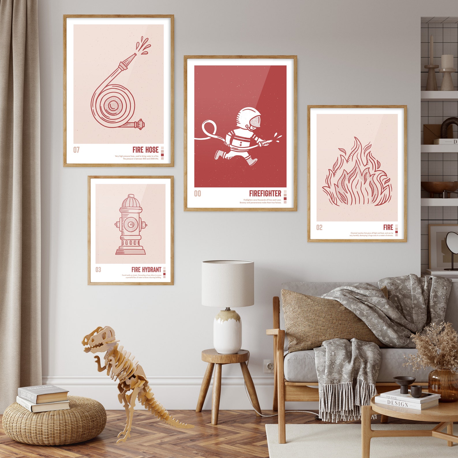 Firefighter Art Print | Firefighting Digital Download | Fireman Print ...