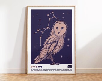 Owl Post Print, Magic Owl Wall Art, Enchanted Mail, Wizard Owl, Snowy white owl, Digital Download, Spellbound Decor, Mystical Bird Print