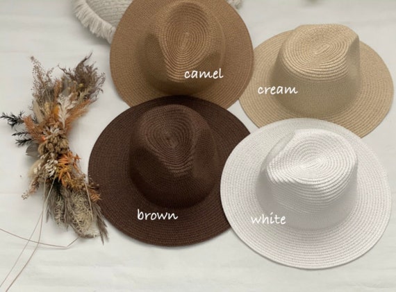 Buy SALE Adult Boho Fedora Hat, Wide Brim Hat, Bridal Hat  display picture 1