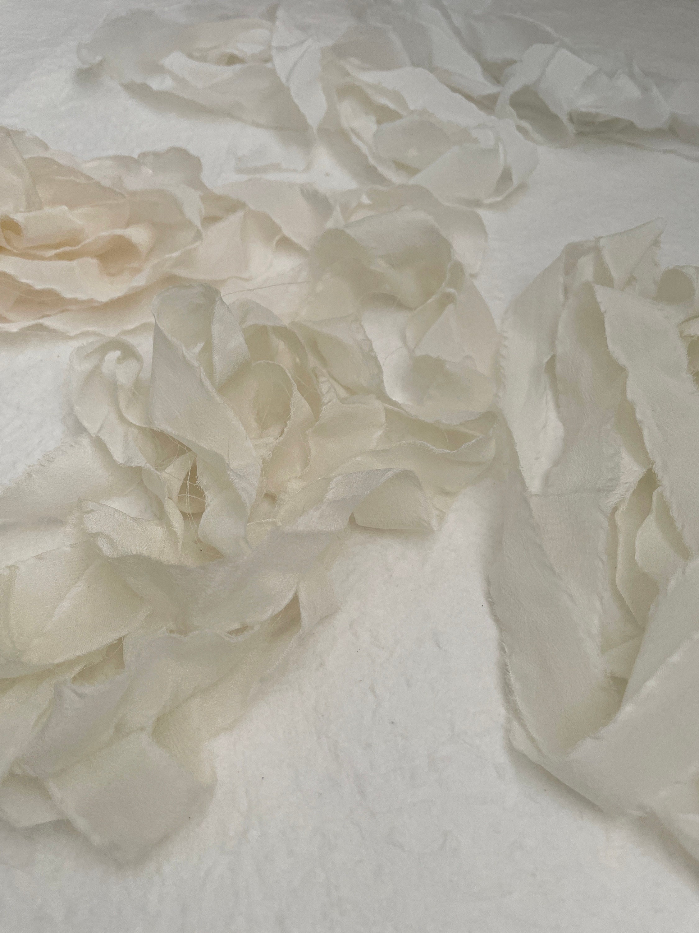 Hand Torn 100% Pure Silk Ribbon for Wedding Events | High End Frayed ...