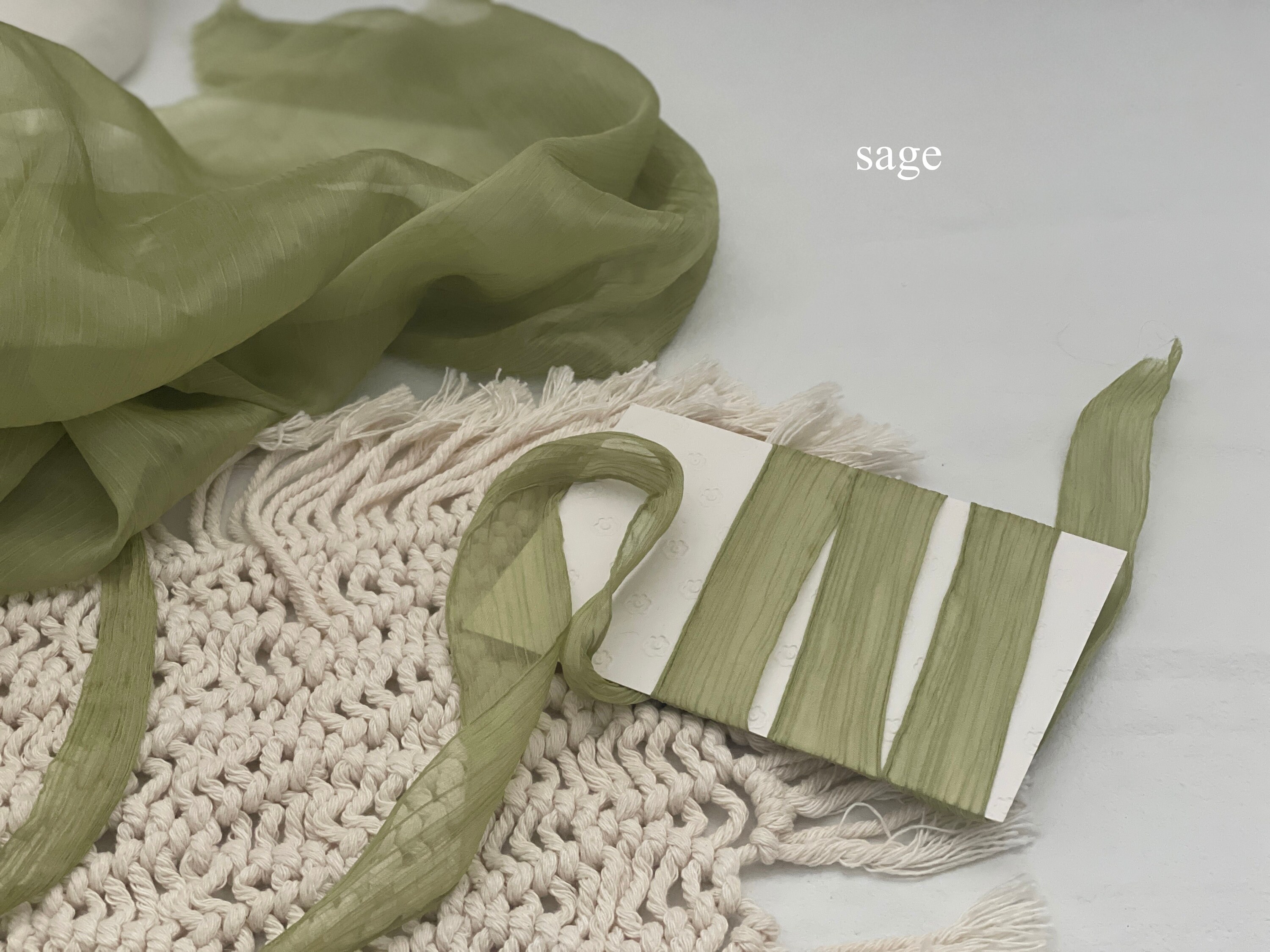 Event Hand Ribbons Hand Torn Chiffon Silk Ribbon for Wedding Events | High End Muted ...