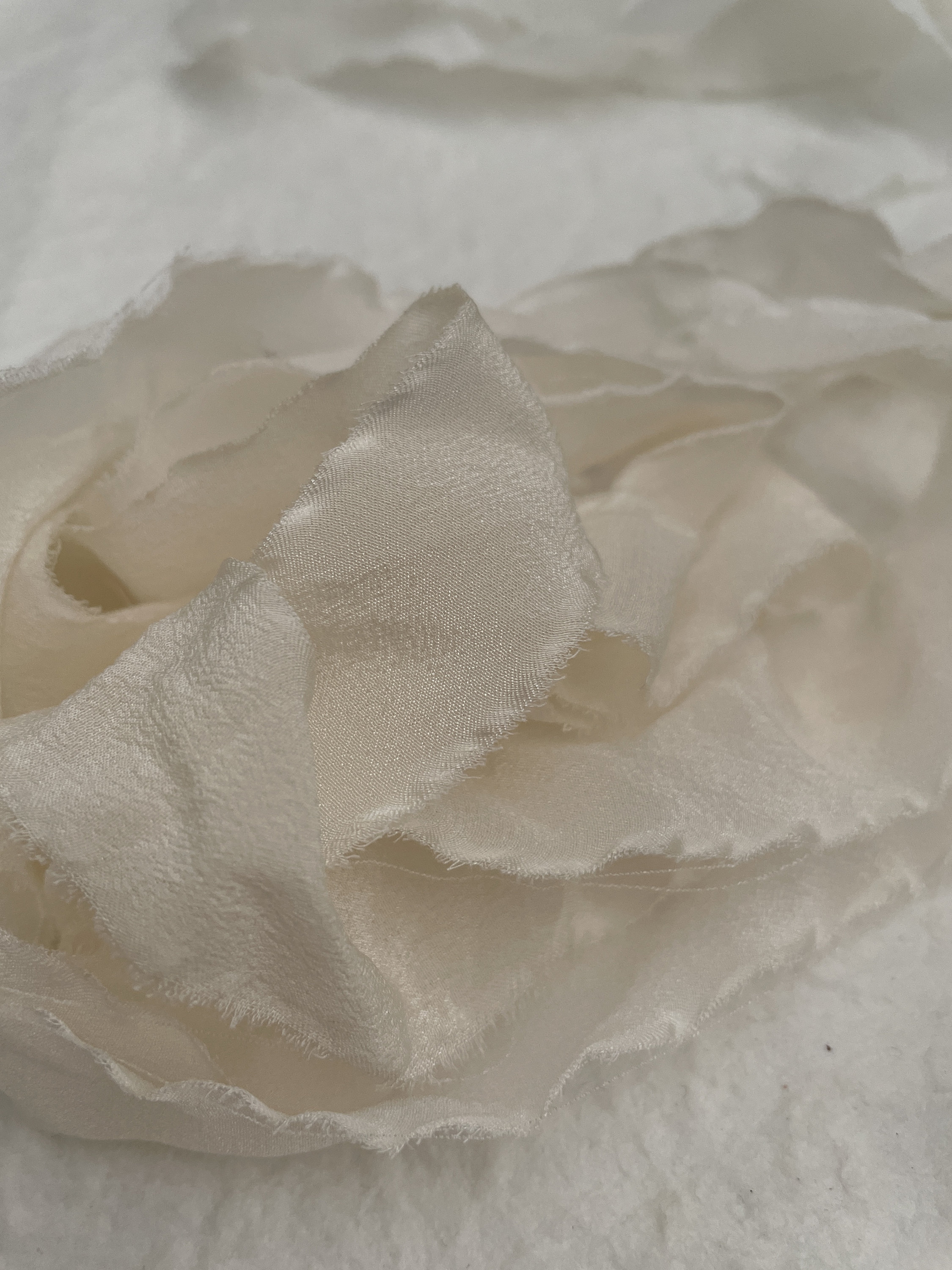 Hand Torn 100% Pure Silk Ribbon for Wedding Events | High End Frayed ...