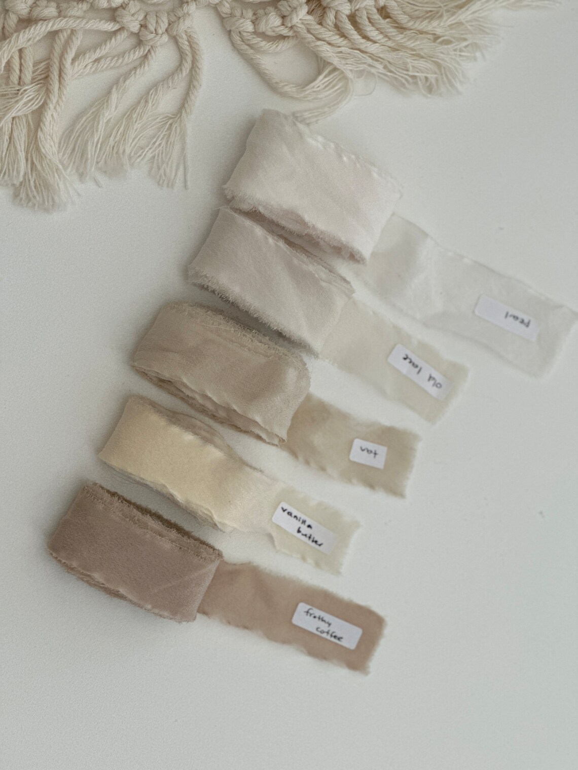 Event Hand Ribbons Hand Torn 100% Pure Silk Ribbon for Wedding Events | High End Frayed ...