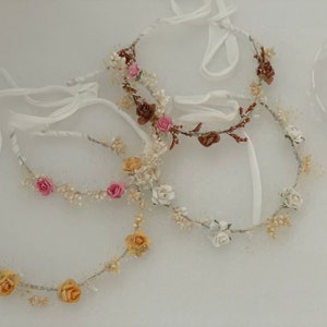 0-2 years Dainty and Sweet Flower Crown, Newborn Baby Floral Lifelike Headband
