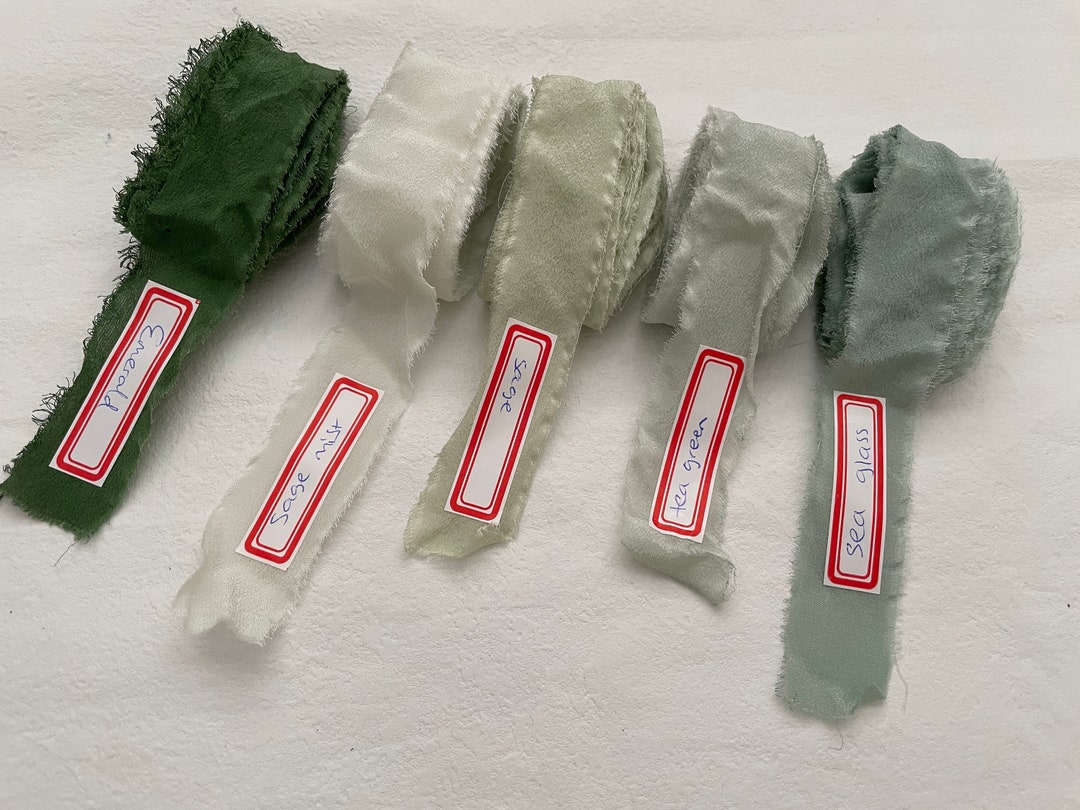 Hand Torn 100% Pure Silk Ribbon for Wedding Events | High End Frayed ...