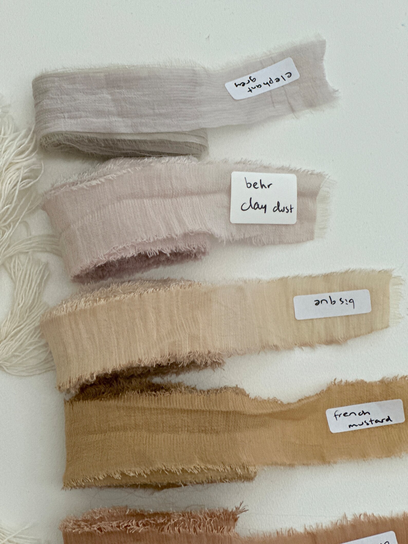3m Long, Hand Torn 100% COTTON SILK Ribbon for Wedding Events | High ...