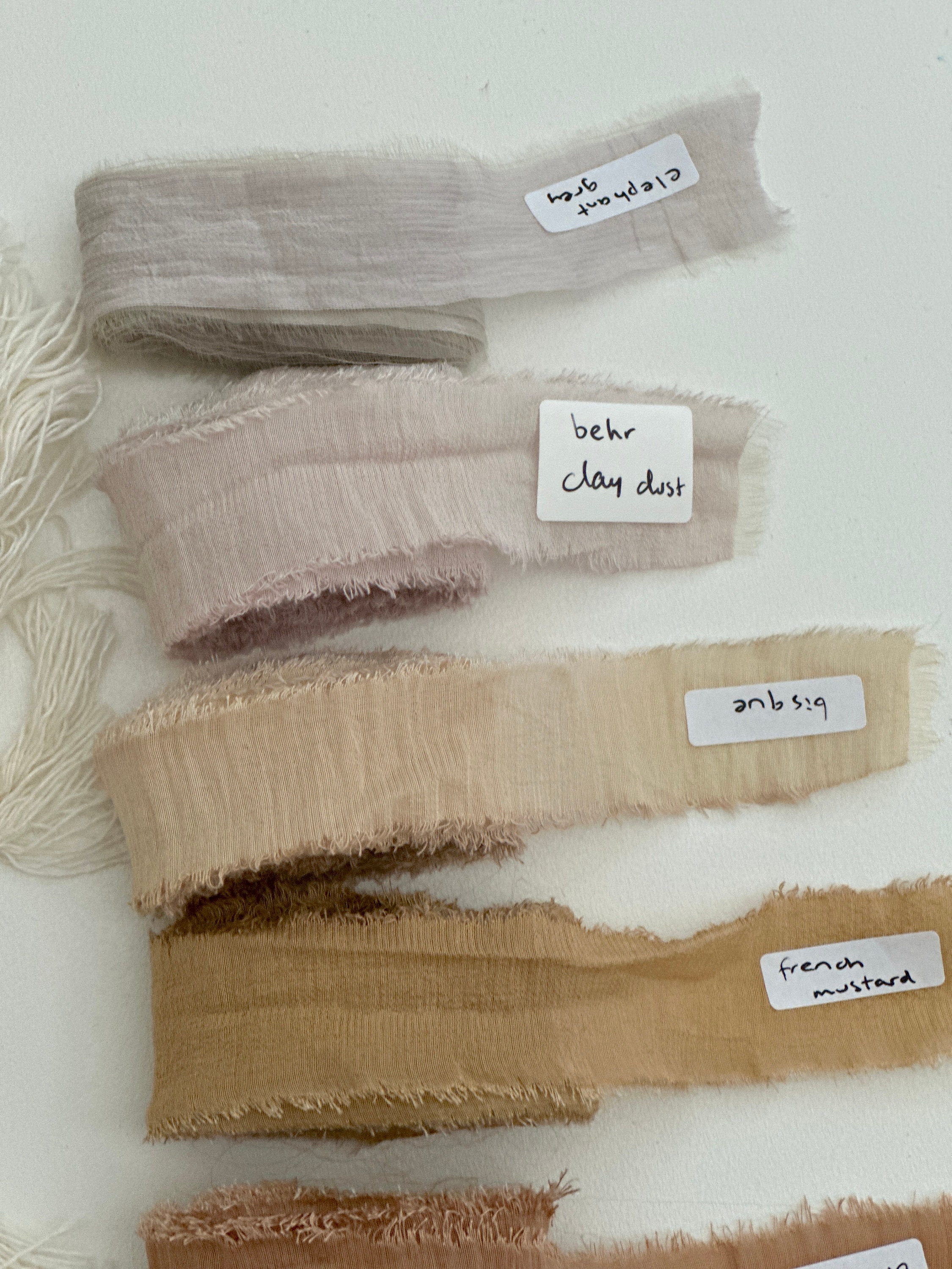 Long Ribbons Intrees 3m Long, Hand Torn 100% COTTON SILK Ribbon for Wedding Events | High ...
