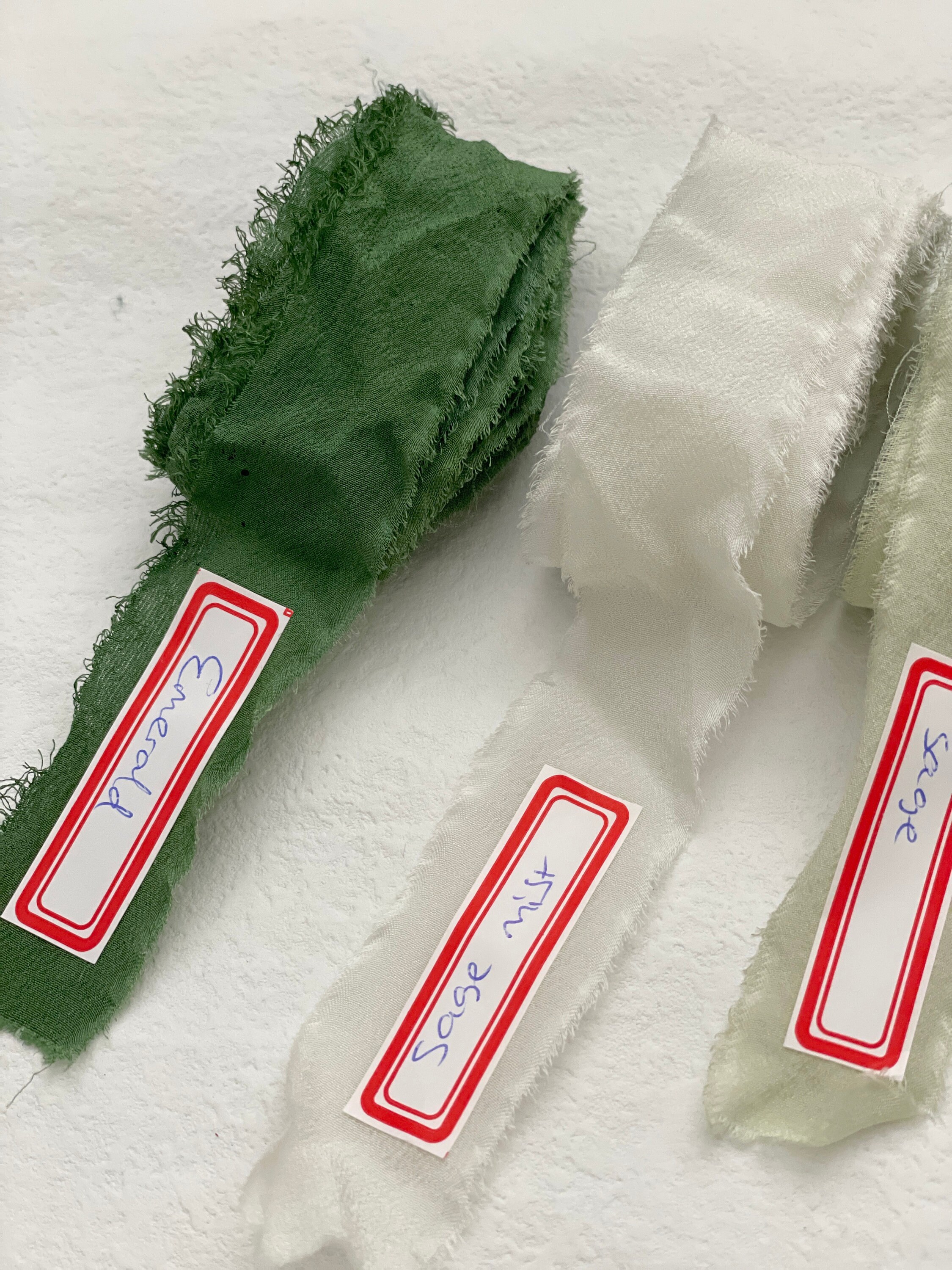 Hand Torn 100% Pure Silk Ribbon for Wedding Events | High End Frayed ...
