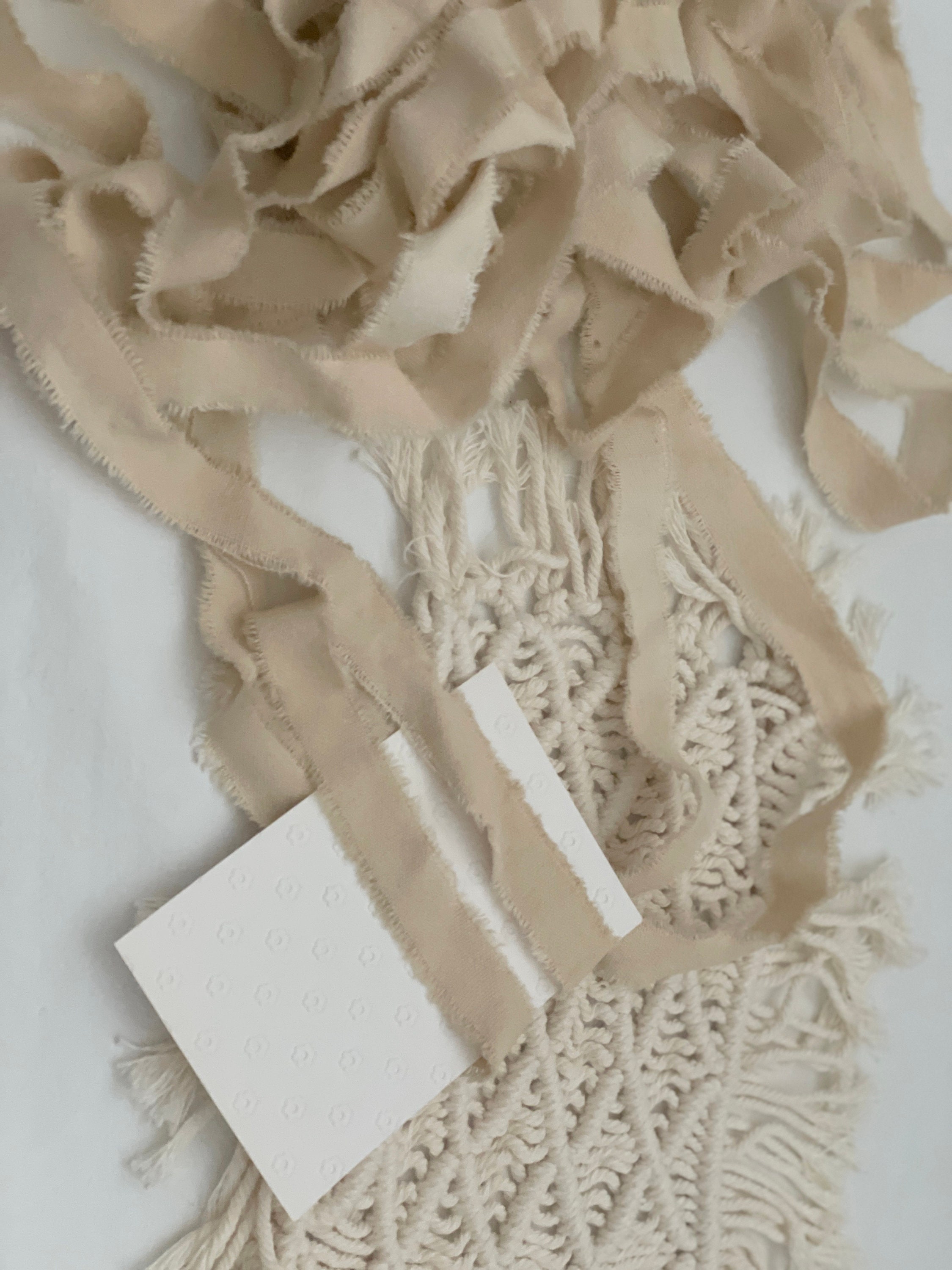 Hand Torn Heavy Cotton Ribbon for Wedding Events Gifts DIY Ribbon ...