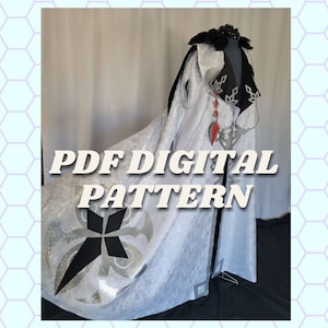 MOTIF numérique et tutoriel de cape inspirés de Fatui Harbinger