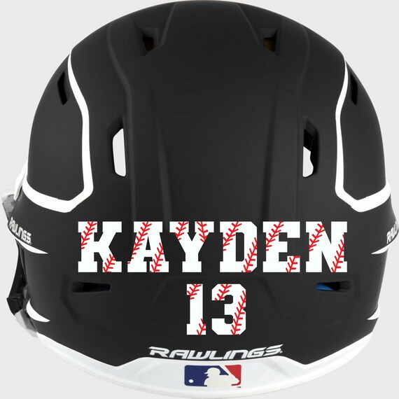 Baseball Helmet Decal Etsy