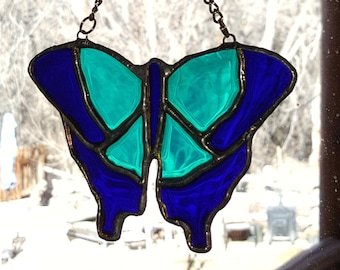 FAUX -9pc-  Precut Stained Glass Kit for Adults - Skill Level 1 Butterfly Suncatcher - DIY Kit for Adults - No stained glass grinder needed!