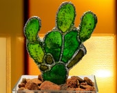 FAUX -10pc- Precut Stained Glass Kit for Adults - Skill Level 1 - Cactus Suncatcher - DIY Kits for Adults - No Stained Glass Grinder Needed!